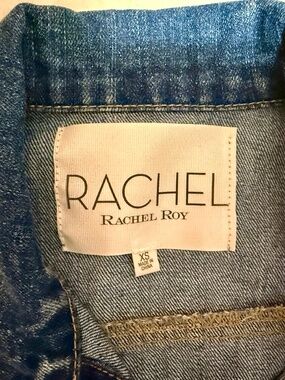 Rachel Roy XS Distressed Denim Jacket